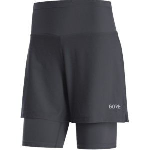Gore Wear Damen R5 2in1 Shorts (Größe XS, Schwarz)
