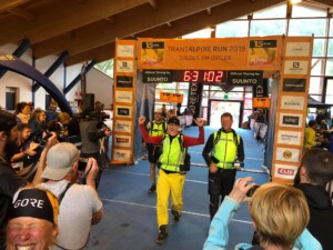 Robert im Ziel des Transalpine Run 2019