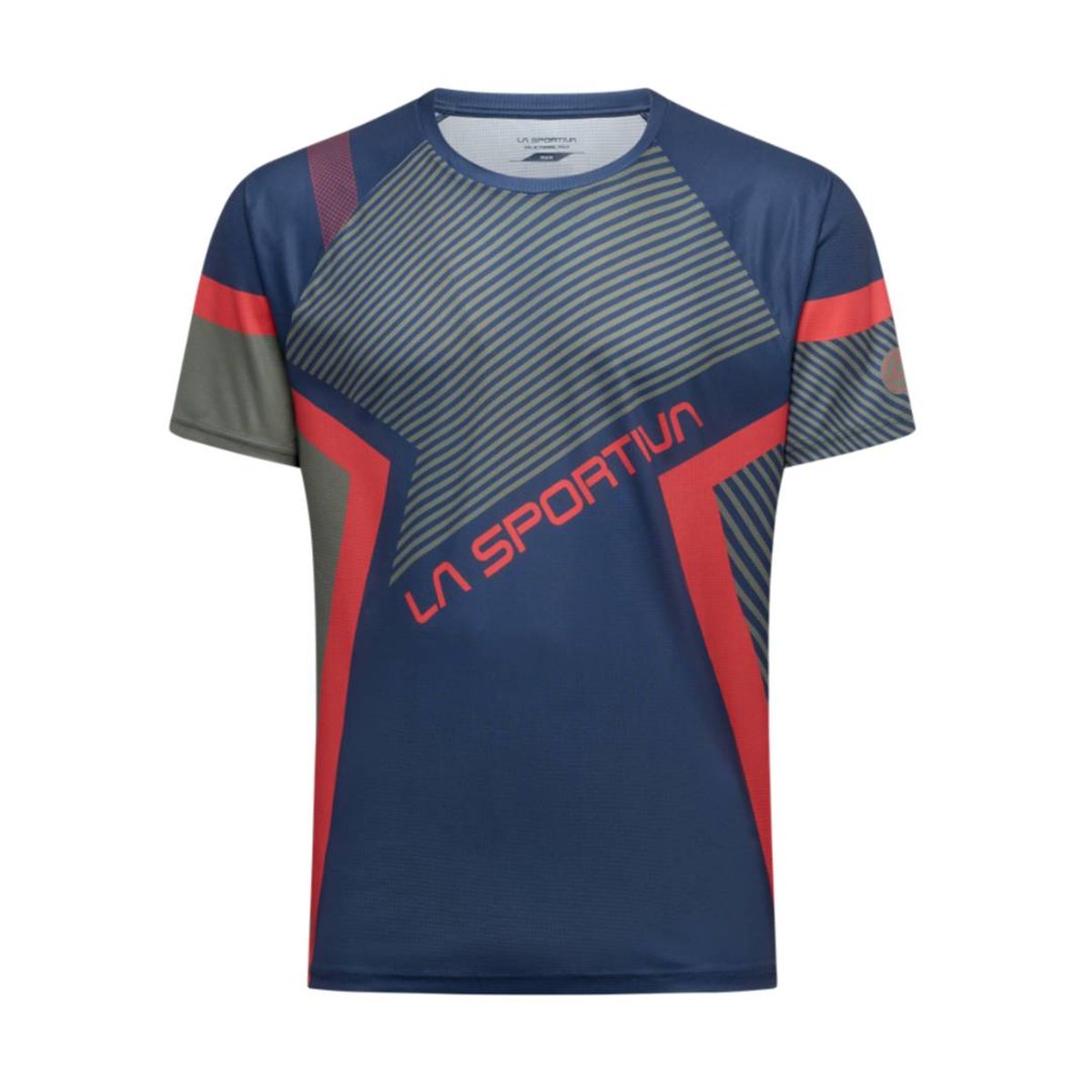 La Sportiva Flow T-Shirt Blau Rot, Größe M