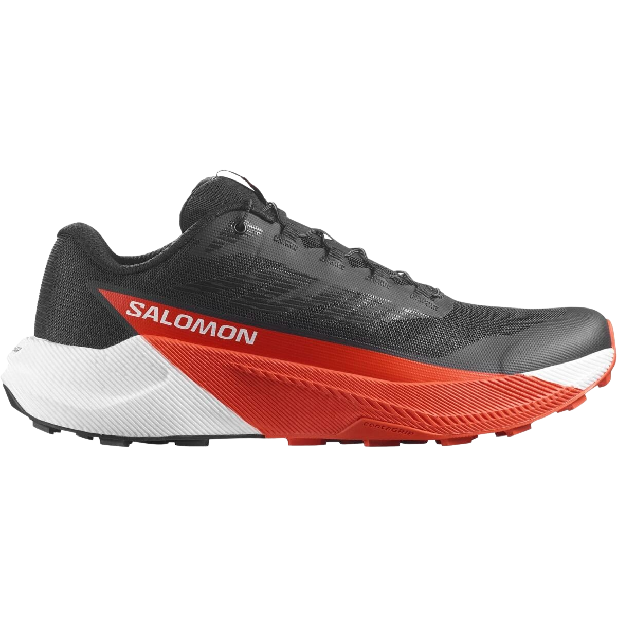 Salomon PULSAR Trailschuhe Herren Black/White/Cherry Tomato 44 2/3