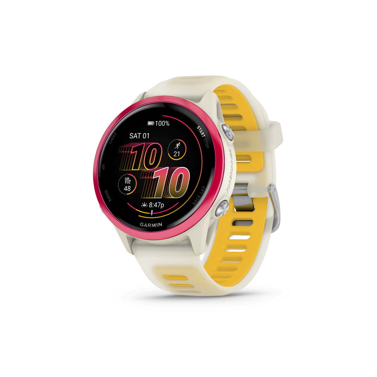 GARMIN FORERUNNER 570 Smartwatch Bone/Raspberry/Mango 42mm