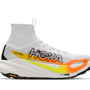 Hoka TECTON X 4 Trailschuhe Herren Frost / Neon Tangerine 42 2/3