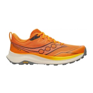 Saucony Peregrine 16 Laufschuhe Orange Schwarz AW26, Größe 40 - EUR