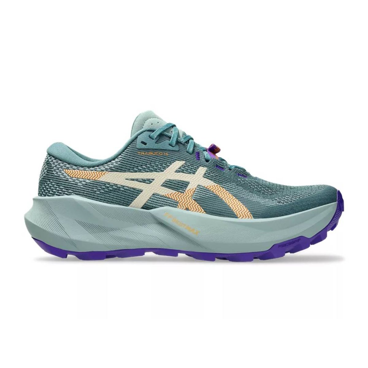 Asics Trabuco 14 Trailrunning-Schuhe Grün/Lila AW26 Damen, Größe 37,5 - EUR