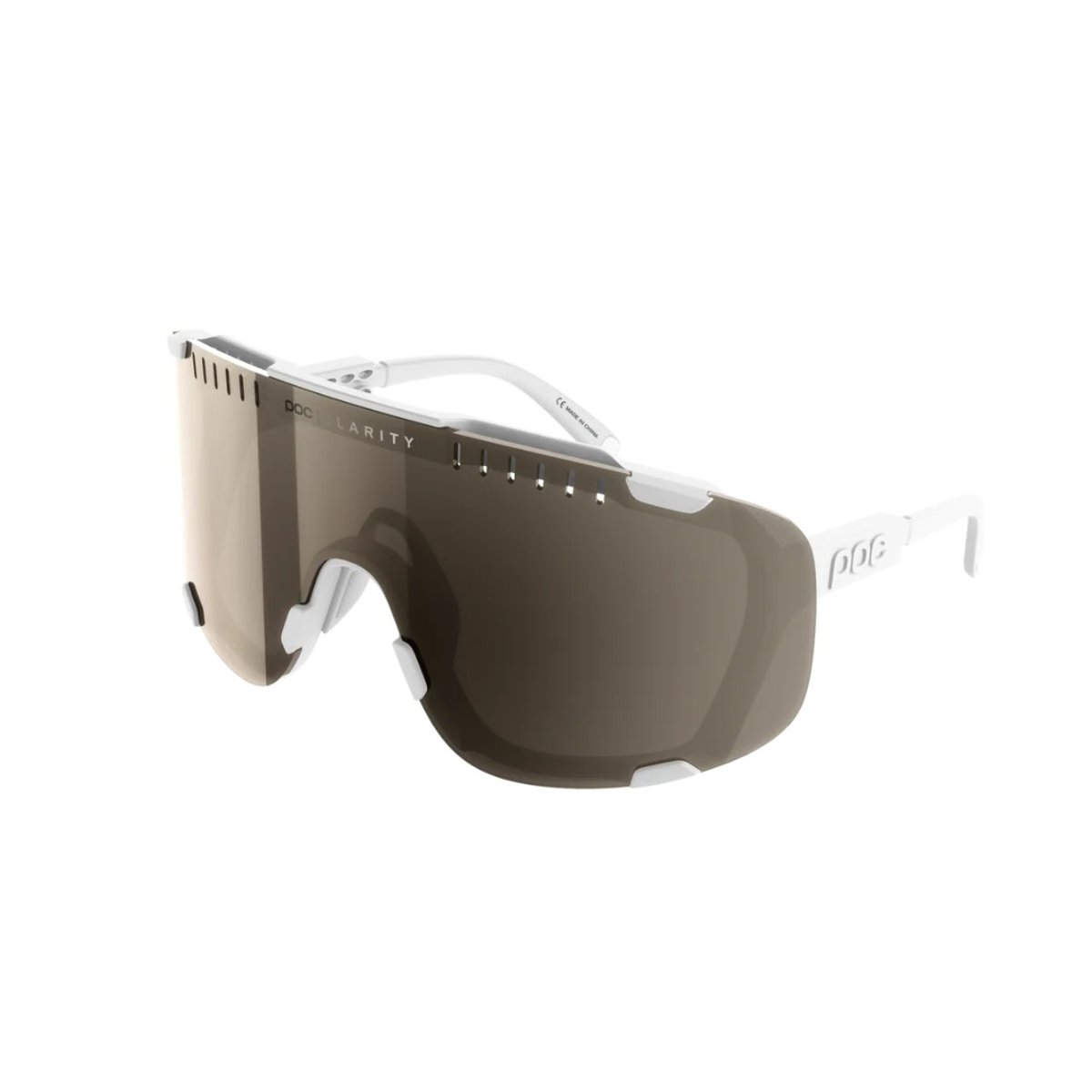 Brille POC Devour Weiß Braune Linse