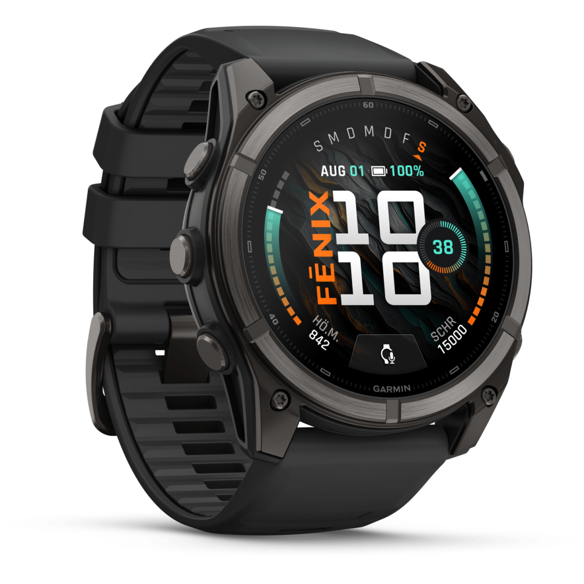 Garmin Fenix 9 - 47 MM AMOLED GPS-Multisport-Smartwatch Schwarz