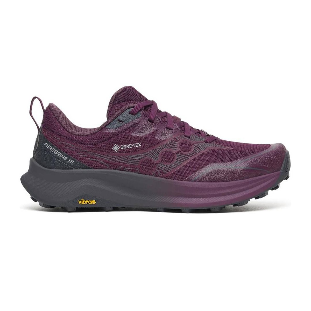 Saucony Peregrine 16 GTX Schuhe Lila-Grau AW26 Damen, Größe 35.5 EUR